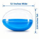 Large Fillable Clear Top Blue Bottom Plastic Easter Egg 5.1 Inches