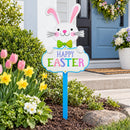 Easter Bunny Yard Sign Happy Easter Outdoor Lawn Decor with Stake Spring Garden Decoration 23.6 Inches Tall