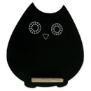 Set of 2 Owl Shaped Chalkboards Wooden Hanging Blackboard Signs for Kitchen Decor or Events