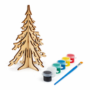 Wooden Christmas Tree Craft Kit DIY Painting Kit with Paints and Brush 13 Inches