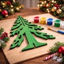 Wooden Christmas Tree Craft Kit DIY Painting Kit with Paints and Brush 13 Inches
