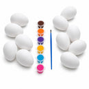 Easter Egg Painting Kit White Blank Plastic Eggs with Paints & Brush DIY Decorating