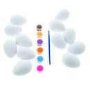 DIY Easter Egg Painting Kit – Blank Plastic Eggs with Paints & Brush for Decorating