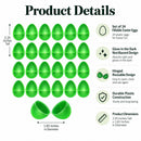 Set of 24 Glow in the Dark Easter Eggs Fillable Plastic Eggs for Nighttime Egg Hunt Fun 2.25 Inches