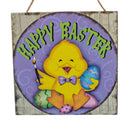 Happy Chick Decorating Easter Egg Plaque Decorative Wall Sign