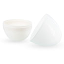 Giant Extra Large White Plastic Easter Egg Two Tones 12 Inches