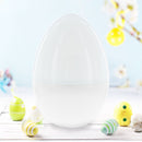 Giant Extra Large White Plastic Easter Egg Two Tones 12 Inches