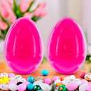 Set of 2 Pink Giant Jumbo Large Size Fillable Plastic Easter Eggs 10 Inches