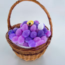 Set of 46 Purple Plastic Eggs, 1 White Egg + 1 Golden Easter Egg