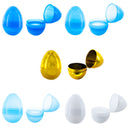 Set of 46 Blue Plastic Eggs, 1 White Egg, and 1 Gilded Golden Easter Egg