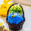Set of 46 Blue Plastic Eggs, 1 White Egg, and 1 Gilded Golden Easter Egg