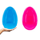 Set of 2 Pink and Blue Giant Jumbo Large Size Fillable Plastic Easter Eggs 10 Inches