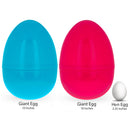 Set of 2 Pink and Blue Giant Jumbo Large Size Fillable Plastic Easter Eggs 10 Inches