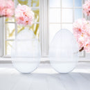 Set of 2 Giant Transparent Jumbo Size Clear Plastic Easter Eggs 10 Inches