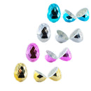 Dazzling Easter Gems: Set of 16 Multicolored Diamond Plastic Easter Eggs, 2.45 Inches