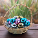 Dazzling Easter Gems: Set of 16 Multicolored Diamond Plastic Easter Eggs, 2.45 Inches