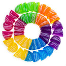Circular Delights: Set of 24 Colorful Circle Printed Fillable Plastic Easter Eggs 2.25 Inches