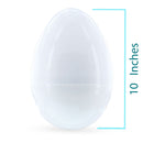 Set of 2 White Large  Jumbo  Giant Fillable Plastic Easter Eggs 10 Inches