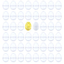 46 Almost Transparent, 1 Gold, and 1 White Plastic Egg