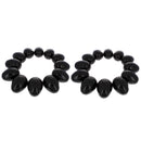 Set of 24 Shiny Glossy Black Plastic Easter Eggs, Each 2.25 Inches