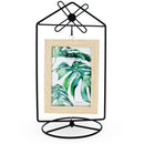 Black Windmill Roof House Hanging Photo Picture Frame and Metal Ornament Stand 10.15 Inches
