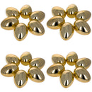 Set of 24 Shiny Golden Plastic Easter Eggs, 2.25 Inches