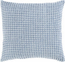 Toodyay Textured Light Blue Square Throw Pillow