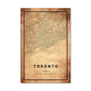 Toronto Vintage Map Canvas