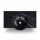Toros Black Marble Bowfront Wall-Mount Sink - 30"x17"x6" - Honed