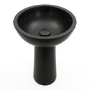 Toros Black Marble Oval Pedestal Sink - 17"x20"x33.5" - Honed