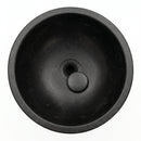 Toros Black Marble Oval Pedestal Sink - 17"x20"x33.5" - Honed
