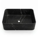 Toros Black Marble Rectangular Farmhouse Sink - 21.5"x13.5"x6" - Honed