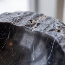 Toros Black Marble Rough Square Vessel Sink - 17"x17"x5" - Polished/Rough