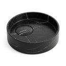 Toros Black Marble Round Vessel Sink - 17.5"x17.5"x6" - Honed