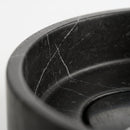 Toros Black Marble Round Vessel Sink - 17.5"x17.5"x6" - Honed