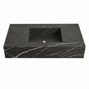 Toros Black Marble Wall-Mount Block Sink - 48"x20"x6" - Honed