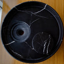 Black Marble Artistic Vessel Sink - Polished 17.5 x 6 Inches