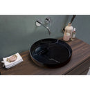 Black Marble Artistic Vessel Sink - Polished 17.5 x 6 Inches