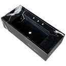 Toros Black Marble Rectangular Wall-mount Bathroom Sink (W)16" (L)36" (H)10" angle view