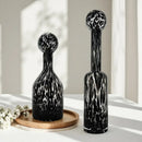 Tortoiseshell leopard print glass vase living room decor accessory