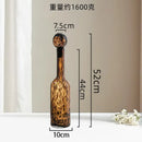 Tortoiseshell leopard print glass vase living room decor accessory