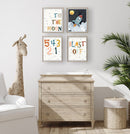 To The Moon Prints - Luster Paper Nursery Wall Art Prints