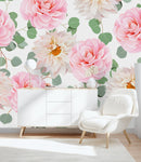 Elegant Gentle Pink Flowers Wallpaper Vogue