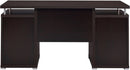 55 Inch Modern Wood Desk With 2 Drawers For Home Office