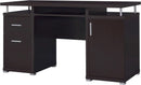 55 Inch Modern Wood Desk With 2 Drawers For Home Office