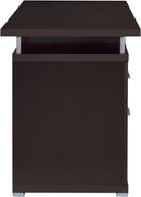 55 Inch Modern Wood Desk With 2 Drawers For Home Office