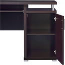 55 Inch Modern Wood Desk With 2 Drawers For Home Office