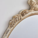 Traditioanl Oval Mirror With Wood Frame Rustic Decor Wall Mirror