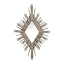 Traditioanl Wood Rhombus Mirror Wall Decor