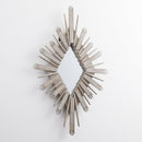 Traditioanl Wood Rhombus Mirror Wall Decor